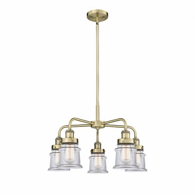 Canton - 5 Light Stem Hung Chandelier In Industrial Style-14.5 Inches Tall and 23.25 Inches Wide
