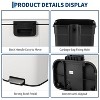 13.2 Gallon Stainless Steel Commercial Trash Can, Fingerprint-Proof  with Soft-Close Lid & Foot Pedal,for Home Office Restaurant - 4 of 4