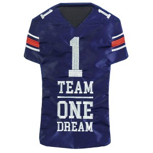 Football Jersey Navy and Orange 13 X 19 Polyester Outdoor Hanging Garden Flag - 1 of 2