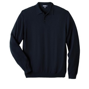 KingSize Men's Big & Tall Lightweight Polo Sweater - 1 of 4