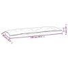 vidaXL Fabric Garden Bench Cushions 2pcs - Black Check Pattern - Water Repellent, Indoor & Outdoor Use - 4 of 4