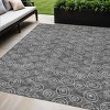 Gray Charcoal And Silver Geometric Washable Indoor Outdoor Area Rug - 2 of 4
