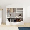 Kids Bookshelf and Toy Organizer, Versatility Bookcase Toddlers Playhouse Cabinet Shelf for Playroom Nursery Kids Room, White - 4 of 4