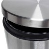 Honey-Can-Do 30L Round Step Can with Bucket: Silver Steel Pedal-Operated Indoor Trash Bin, 7.92 Gallon Capacity - image 4 of 4