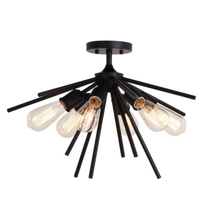 Vaxcel Estelle 6 - Light Semi-Flush Mount in  Matte Black