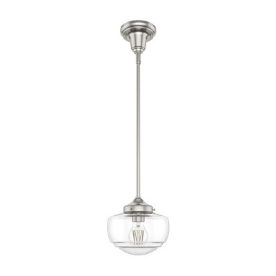 Hunter Fans Saddle Creek 1 - Light Pendant in  Brushed Nickel