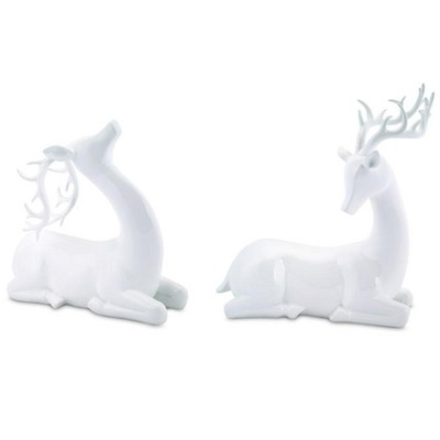 Melrose Stone Deer Figurine (Set of 2)