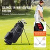 VEVOR Golf Cart Bag with 14 Way Organizer Divider Top, 35” 11 Pockets, Golf Bags with Handles & Dust Cover & Detachable Dual Strap, Black White - 3 of 4