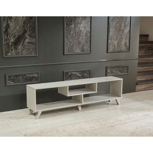 67" Engineered Wood Mid Century Modern TV Stand with Open Shelving and Entertainment Centre for Living Room - 1 of 4