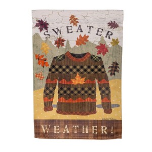 Evergreen Sweater Weather Suede Garden Flag 12 x 18 Inches Indoor Outdoor Decor - 1 of 4