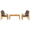vidaXL Garden Lounge Set Dark grey Solid acacia wood Medium Modular - 3 of 4