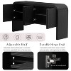 63-Inch Wave-Pattern Console Table with 4 Doors, Adjustable Shelf,Sideboards, Curved Sofa Table for Living Room, Entryway & Hallway - 3 of 4