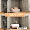 Modern 2 Tier Cat Litter Box Enclosure,Hidden Litter Box Furniture with Two Floors, Fits 22” x 17” Litter Box & Cat,Suitable for Living Room,Balcony - 4 of 4