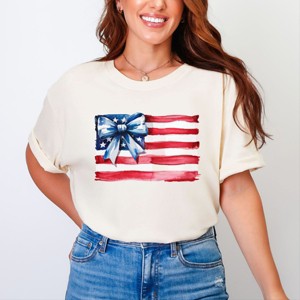 Simply Sage Market USA Flag Coquette Garment Dyed Tee - 1 of 4