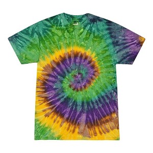 Tie Dye T-Shirts, 100% Cotton Cute Trendy Tie Dye Shirts for Men, Women, Teens, Youth, Girls & Boys, Mardi Gras, 4X - 1 of 2