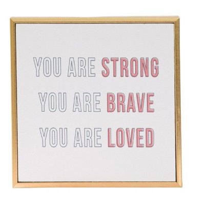 You Are Strong Quotable Canvas Tabletop Décor