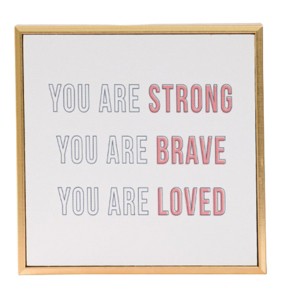 You Are Strong Quotable Canvas Tabletop Décor - 1 of 2