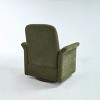 PAGED Swivel Accent Chair Modern Barrel Armchair with Wood Base and Vintage Fax Leather Upholstery for Bedroom, Living Room - 3 of 4