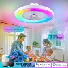 HUMHOLD 24" Bladeless Ceiling Fans with Lights and Remote/APP/Voice Control, Low Profile Ceiling Fan with RGB Lights White - 2 of 4