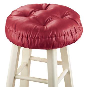 Collections Etc Foam-Padded Thick Waterproof Barstool Seat Cover Cushion with Slip Resistant Backing