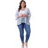 Agnes Orinda Women's Plus Size Casual Open Front 3/4 Sleeve Sheer Lace Cardigan - 3 of 4