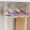 VECELO 25/50 pk Plastic Hanger 360º Swivel Hook Non Slip Coat Hangers with Magic Hangers & Tie Rack - 2 of 4