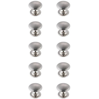 Elegant Lighting Kaid 1.2Inch Diameter Brushed Nickel Mushroom Knob Multipack (Set of 10)