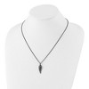 Chisel Stainless Steel Antiqued Wing and Cross Pendant on a 19.75 in Curb Chain Necklace with 2" Ext. - 3 of 3