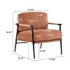 CAVINAS Modern Accent Chair with Plush Cushion,Sturdy Metal Frame,Plush Armchair for Living Room,Bedroom,Office Seating - 3 of 4