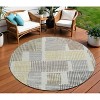 Sand Ivory And Gold Geometric Washable Indoor Outdoor Area Rug - 2 of 4