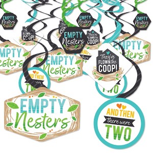 Big Dot of Happiness Empty Nesters - Empty Nest Party Hanging Decor - Party Decoration Swirls - Set of 40 - 1 of 4