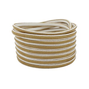 INSPIRE CHIC Oval Laces Two Colored Textured Stripes Shoe Laces for Sneakers 1 Pair - 1 of 4