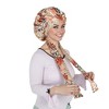 Anna-Kaci Women Silk Bonnet for Sleeping Satin Hair Bonnet with Floral Print and Long Tie Band - 3 of 4