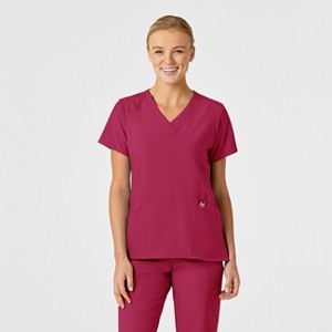 Wink W123 Women's Stylized V-Neck Scrub Top - 1 of 4