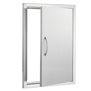 VEVOR BBQ Access Door, 20W x 27H Inch Single Outdoor Kitchen Door, Stainless Steel Flush Mount Door, Wall Vertical Door with Handle, Silver - 1 of 4