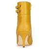 Allegra K Women's Pointed Toe Buckle Stiletto Heels Ankle Boots - 4 of 4