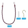 Unique Bargains Braided Decorative with Screw Hooks & Bolts Curtain Holdback Cord 2 Pcs - 3 of 4