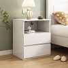 KTMBDW Nightstand Set of 2 with 2 Drawers and Open Storage, End Table with Charging Station, Sofa Side Table for Living Room, Bedroom, Office - 2 of 4