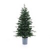 LuxenHome 4.13' Pre-Lit Artificial Fir Christmas Tree with Lights and Metal Pot, Indoor Holiday DEcor Green - 3 of 4