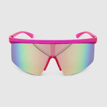 Men\'s Wide In Sunglasses : Mirrored White Shield All With - Lenses Motion™ Target