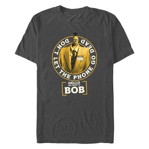 Men's Beetlejuice Beetlejuice Bob Don't Let the Phone Go Dead Badge T-Shirt - 1 of 4