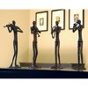 SPI Home Jazzy Quartet Set of 4 – Brass Musician Sculptures, 15" Tall Jazz Band Figures, Artistic Home Decor - 2 of 3