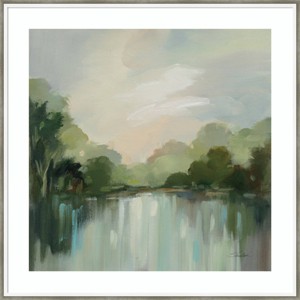 33"x33" Cool Spring Day by Silvia Vassileva Wood Framed Wall Art Print Silver - Amanti Art - 1 of 4