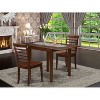 HomeStock 3-Pc Mahogany Finish Solid Wood Top Dining Table Set - 2 of 4