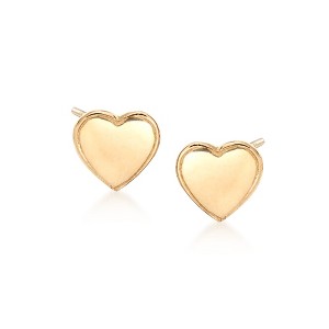 Ross-Simons 18kt Yellow Gold Heart Stud Earrings - 1 of 4