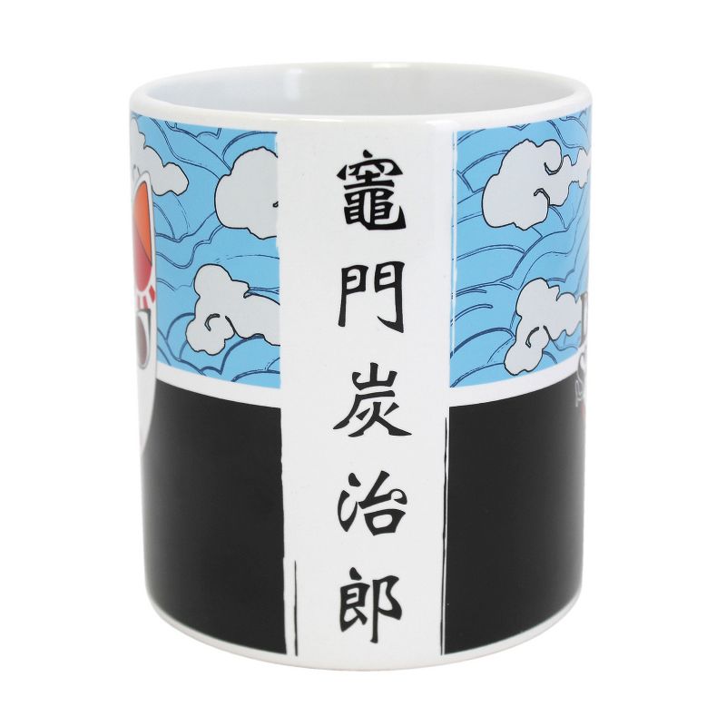 Demon Slayer Manga Anime Kitsune Fox Mask 16 OZ. Ceramic Coffee Mug Tea Cup White, 3 of 6