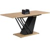 GDFStudio Elin Modern Rectangular Extendable Dining Table with Metal Frame and Wooden Tabletop - 4 of 4