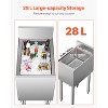 VEVOR Commercial Ice Bin, 28 L Underbar Ice Bin, 12 x 19 x 37 in Stainless Steel Ice Chest with Sliding Lid, Bottle Holders, Silver - 3 of 4