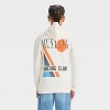 Boys' Mustang Graphic Pullover Hooded Sweatshirt - Off-White - 3 of 4