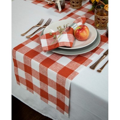 Solino Home Linen Buffalo Check Table Runner